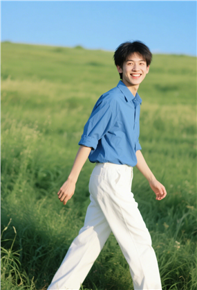 阳光少年风帅哥户外写真图片